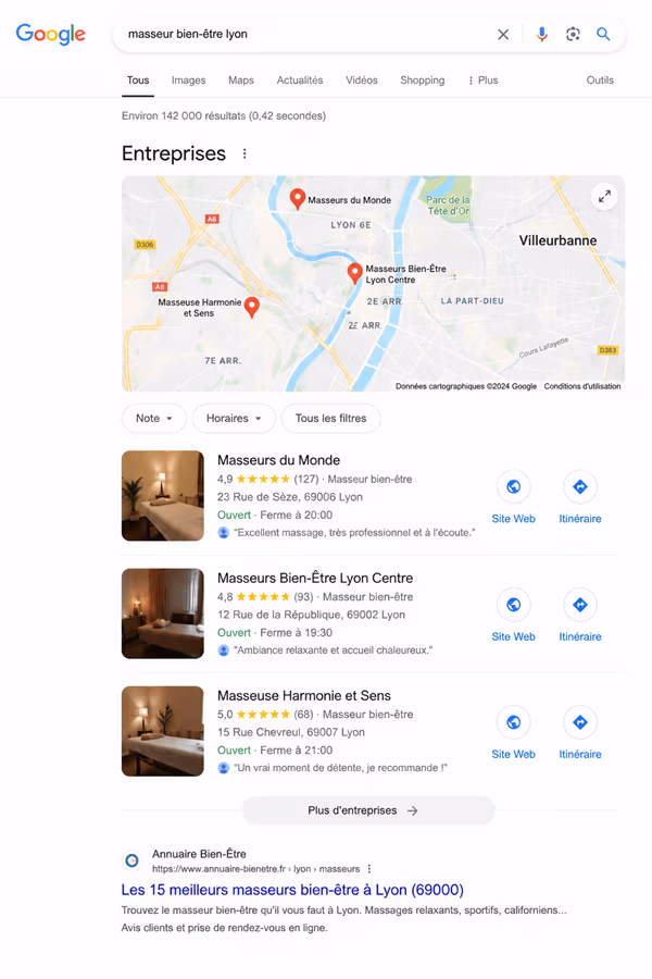 illustration du Pack local Google