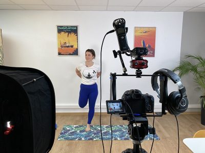 tournage de la formation au yoga